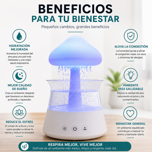 Difusor Humidificador Nube de Lluvia